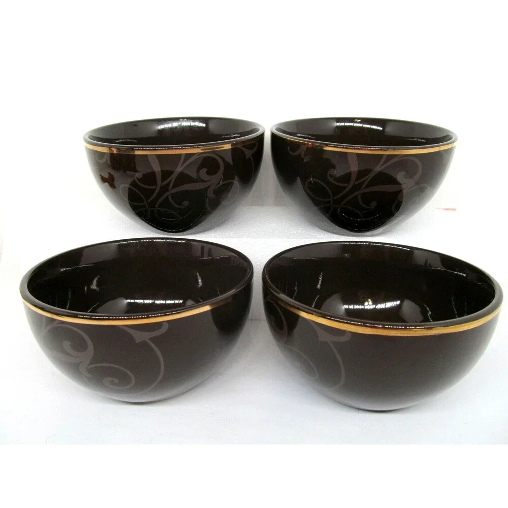 J C Penney Holiday 08 Snowfall Splendor Cereal Bowls 5.5